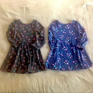 3 for $20: Set of 2 toddler girl cotton long-sleeve dresses